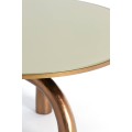 Stolik kawowy Ø76x40 cm MELLO shiny brown bronze+glass taupe