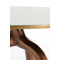 Stolik kawowy Ø76x40 cm MELLO shiny brown bronze+glass taupe