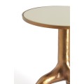 Stolik kawowy Ø40,5x53 cm MELLO shiny brown bronze+glass taupe