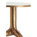 Stolik kawowy Ø40,5x53 cm MELLO shiny brown bronze+glass taupe