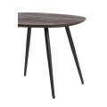Stolik kawowy zestaw Coffee table S/2 84x39x34+84x39x39 cm VIEJO wood brown+black