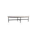 Stolik kawowy 140x65x35 cm LOES marble brown-black