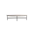 Stolik kawowy 140x65x35 cm LOES marble brown-black