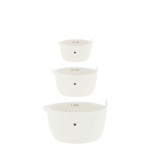Zestaw miarek ceramicznych White with Heart BL
