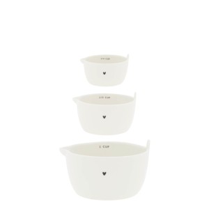 Zestaw miarek ceramicznych White with Heart BL