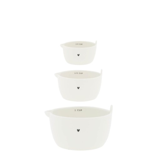 Zestaw miarek ceramicznych White with Heart BL
