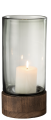 Lampion Ray Glass/Willow Wood