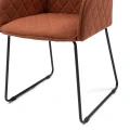 Krzesło Dining chair with armrest Frisco Drive, Brown
