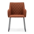 Krzesło Dining chair with armrest Frisco Drive, Brown