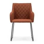 Krzesło Dining chair with armrest Frisco Drive, Brown