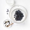 Sitko ceramiczne Fruit Bowl L White with Heart in Black D20X7 CM