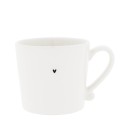 Kubek White/heart black 8x7cm