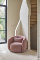 Fotel obrotowy Swivel armchair Leonardo, Coral pink