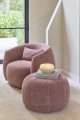 Fotel obrotowy Swivel armchair Leonardo, Coral pink