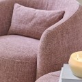 Fotel obrotowy Swivel armchair Leonardo, Coral pink