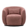 Fotel obrotowy Swivel armchair Leonardo, Coral pink