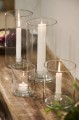 Lampion glass f/3.8 cm candle w/fixed holder tall model