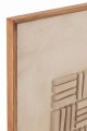 Dekoracja ścienna John Pine Wood/Canvas White
