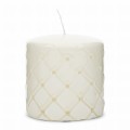 Świeca Pillar Candle Pillar Padded, White, 9,5x10