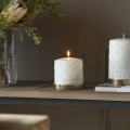Świeca Pillar Candle Pillar Padded, White, 9,5x10