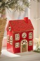 Lampion domek House f/tealight Stillenat red roof and brown
