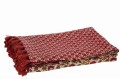 Pled Beach Mat Flowers Cotton Red