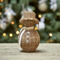 Rzeźba rattanowa bałwan Decoration Statue Rustic Rattan Snowman