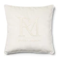 Poszewka dekoracyjna Pillow Cover RM Monogram Velvet, White 50x50