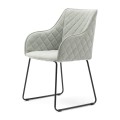 Krzesło Dining Armchair Frisco Drive, Soft Green, Belgium Weave