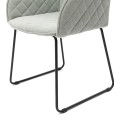 Krzesło Dining Armchair Frisco Drive, Soft Green, Belgium Weave