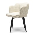 Krzesło Turnable Dining Chair Dauphine, White Sand, Bouclé