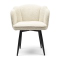 Krzesło Turnable Dining Chair Dauphine, White Sand, Bouclé