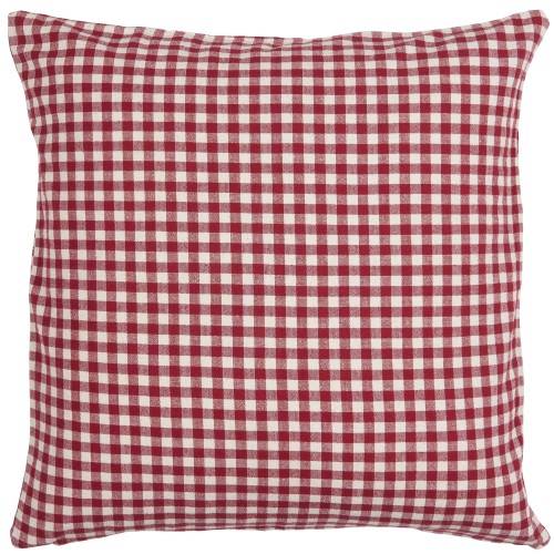 Poszewka dekoracyjna Cushion cover Asta red w/small natural checks
