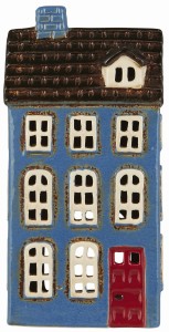 Lampion domek House f/tealight My Home Town red door