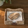 Pojemnik na serwetki Napkin holder Rustic Rattan Fish