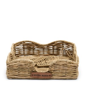 Pojemnik na serwetki Napkin holder Rustic Rattan Fish