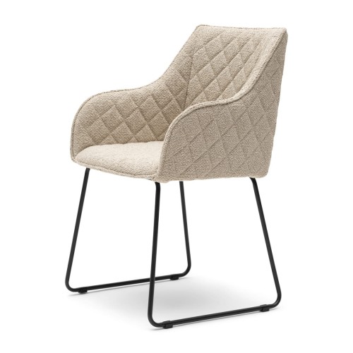 Krzesło Dining chair with armrest Frisco Drive, Natural Grey