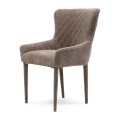 Krzesło Dining chair with armrest Corvara, Taupe