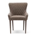 Krzesło Dining chair with armrest Corvara, Taupe
