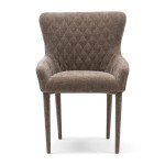 Krzesło Dining chair with armrest Corvara, Taupe