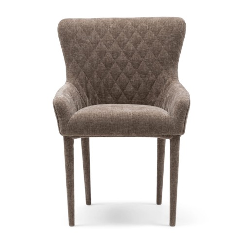 Krzesło Dining chair with armrest Corvara, Taupe