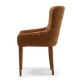 Krzesło Dining chair with armrest Corvara, Brown