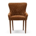 Krzesło Dining chair with armrest Corvara, Brown