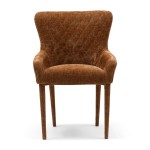 Krzesło Dining chair with armrest Corvara, Brown