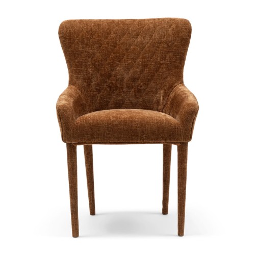 Krzesło Dining chair with armrest Corvara, Brown
