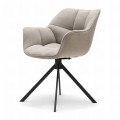 Krzesło obrotowe Swivel Dining Armchair Carnaby Natural