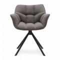Krzesło obrotowe Swivel Dining Armchair Carnaby Dark Taupe