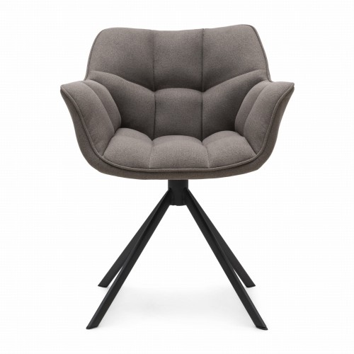 Krzesło obrotowe Swivel Dining Armchair Carnaby Dark Taupe