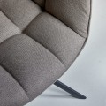 Krzesło obrotowe Swivel Dining Armchair Carnaby Dark Taupe