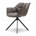 Krzesło obrotowe Swivel Dining Armchair Carnaby Dark Taupe